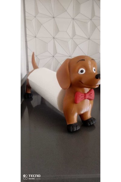 Generic Brand Decorative Paper Towel Holder, Countertop Compatible Roll Paper Towel Holder, Dog Figured Towel Holder, Towel Holder