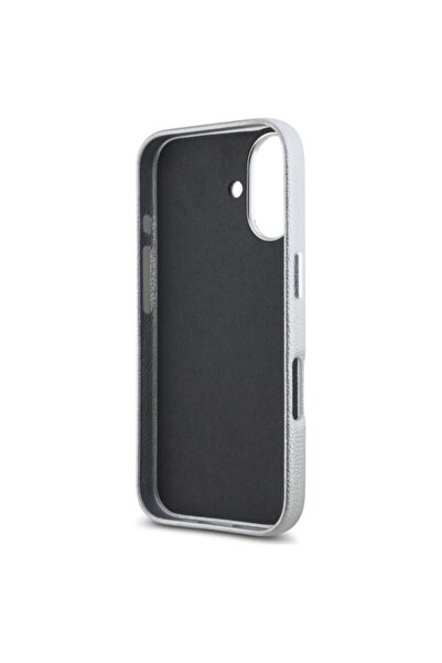 Karl Lagerfeld Case for iPhone 16, Hardcase Leather Monogram, Matte