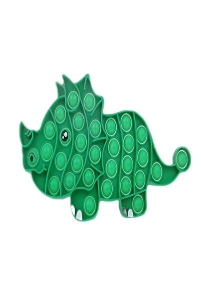 RoveZone Jucărie Pop It - Rinocer preistoric (silicon) - Verde