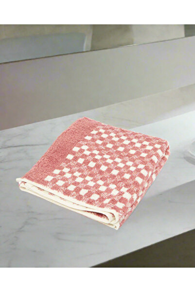 REDTAG Burgundy Checkered Hand Towel
