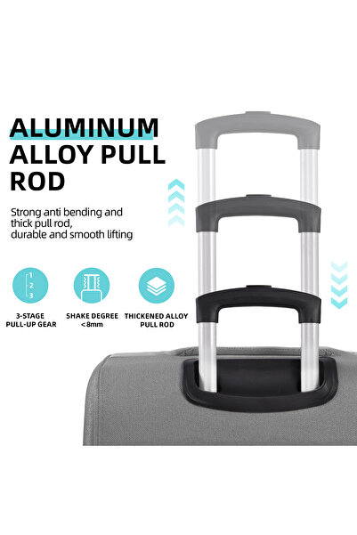 SHOWKOO 4 Piece Luggage Sets Expandable Softside Suitcase with Spinner Wheels & TSA Lock 20in/24in/28in/32in