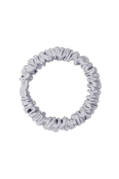 RoveZone - Clavitură de păr premium din mătase Mulberry, 22 Momme, argintie