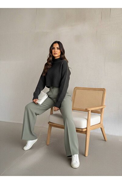 MIZUKI Women's Pleated Fabric Atlas Palazzo Pants