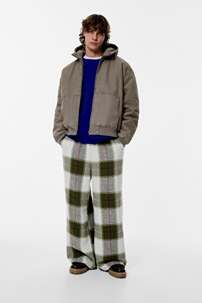 Pull & Bear Washed Effect Hooded Jacket