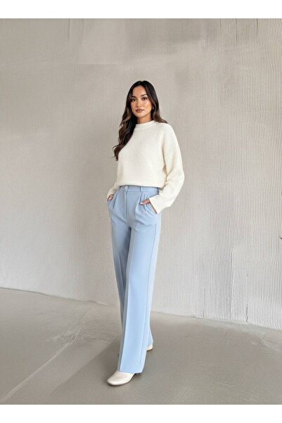 MIZUKI Women's Pleated Fabric Atlas Palazzo Pants