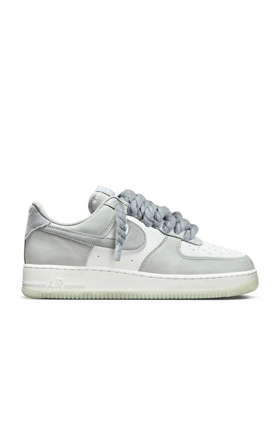 Nike Air Force 1 Low Light Silver Pumice Custom Rope Laces Grey-Light Grey Thick Lace