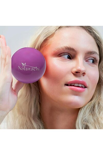 Naturachi كرة يوجا للوجه مصنوعة خصيصًا 250 جرام كرة تمارين وتدليك الوجه باللون الأرجواني