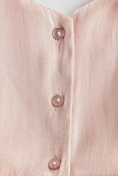 H&M Bow-detail organza dress