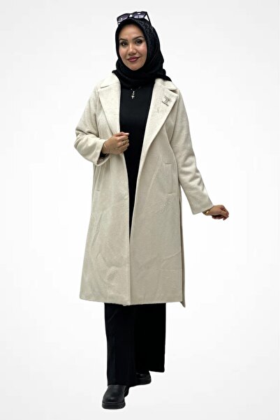 Aynaz Broşlu Kaşmir Kaban 140193