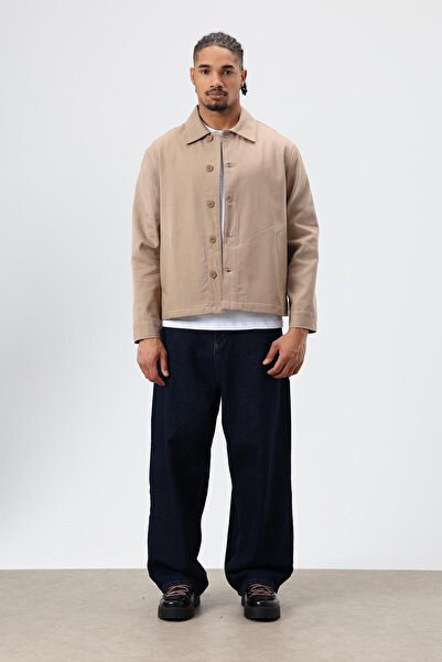 VAMOSCLO Boxy fit gabardine mink jacket