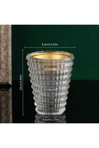 Generic Mini transparent glass incense burner with a modern design, set of 2 burners