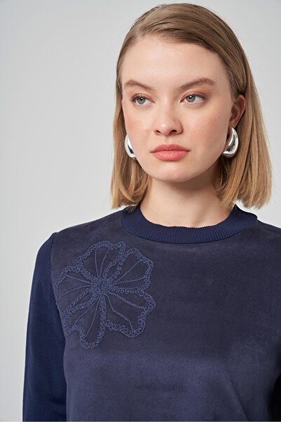 Nuss 3004 Suede Tunic Navy Blue