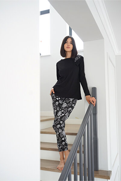 uniconf Women's cotton pajamas with long sleeves PFI110IMP127,