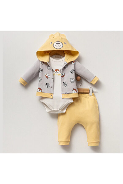 Micii Ștrumfi Set 100% OEKO-TEX Cotton, 3 Pieces, Baby Boy - Little Smurfs