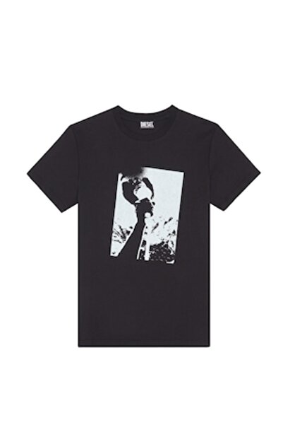 Diesel men's T-shirt, model T-DIEGOR-C4, 100% cotton, black, size S