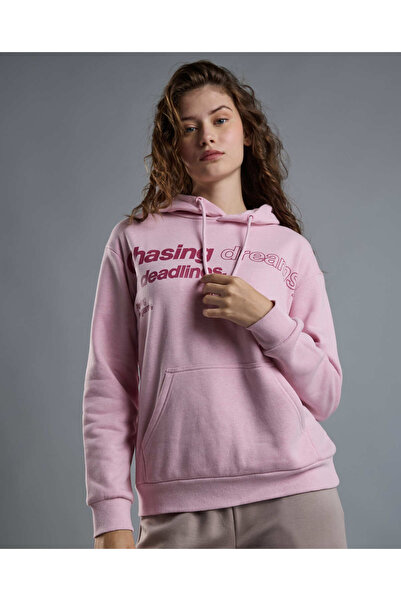 R&B Typography Print Hoodie with Long Sleeves