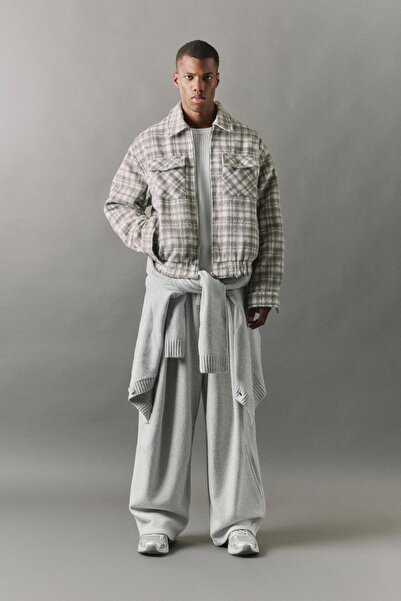 Pull & Bear Kareli yumuşak ceket