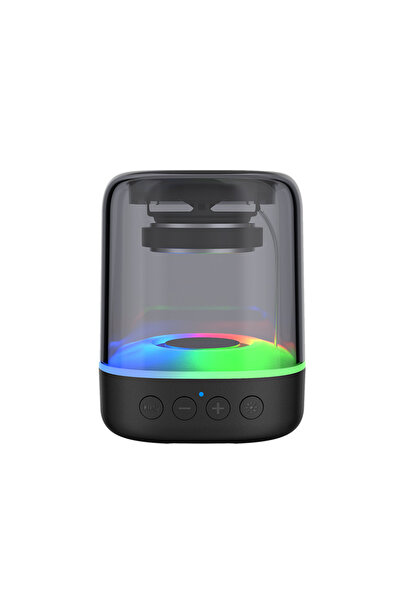 Snooe مكبر صوت بلوتوث شفاف جديد مزود بإضاءة RGB، نظام صوتي لاسلكي صغير للمنزل