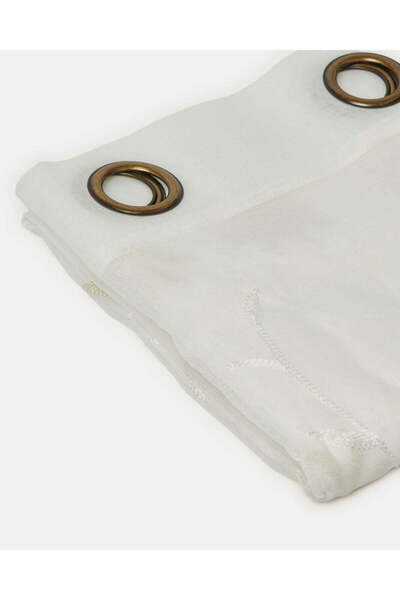 REDTAG Beige Sheer Embellished Curtain (1 Piece)