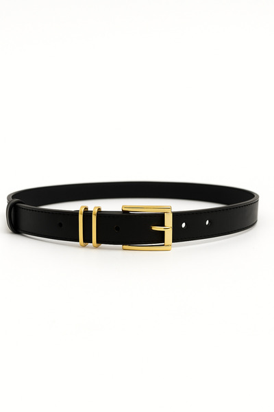 UCCELLO حزام نسائي كلاسيكي من الجلد الصناعي بإبزيم ذهبي أسود - لمجموعات أنيقة...