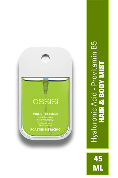 Assisi Roasted Pistachio Hyaluronik Asit Provitamin B5 Saç ve Vücut Spreyi 45...
