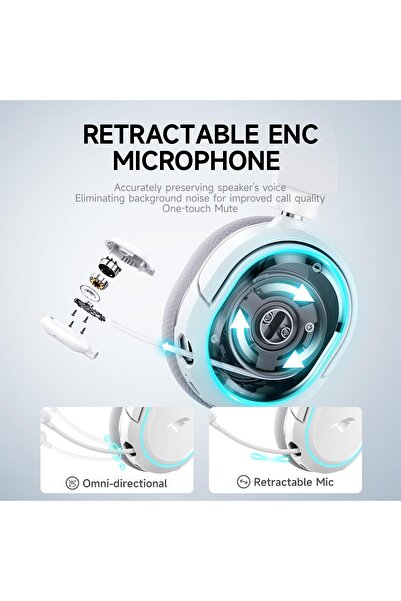 Picun G2 Wireless Gaming Headset, 7.1 Surround Sound, Compatible with PC, PS5, PS4, Mac, and Switch