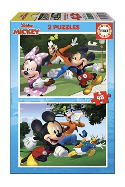 EDUCA Wooden puzzle 2x48 pieces Mickey & Friends 18885