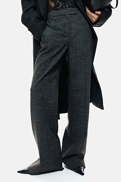 H&M Wool-blend bootcut trousers