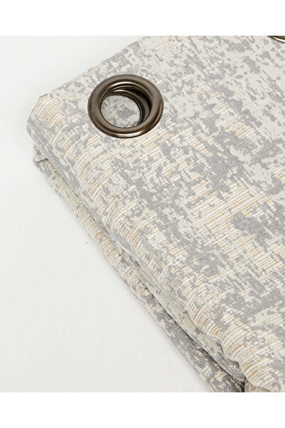 REDTAG Grey 1 Pair Textured Jacquard Curtain (Without Lining)