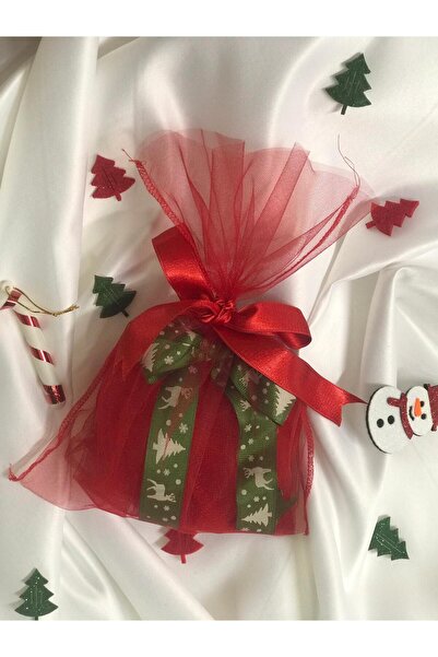 MadyaButik New Year, Christmas, Women's Red Velvet Thong String Model with Ribbon Detail on the Back