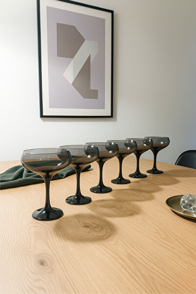 Rakle 6-Piece Glass Serving Bowl with Stand 250 Cc