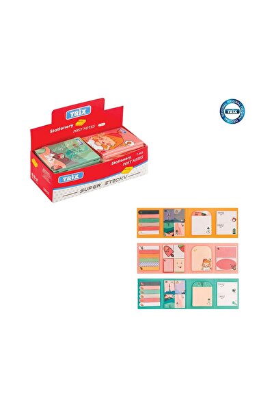 TRİX RENKLİ DESENLİ YAPIŞKANLI NOT KAĞIDI (1 ADET)
