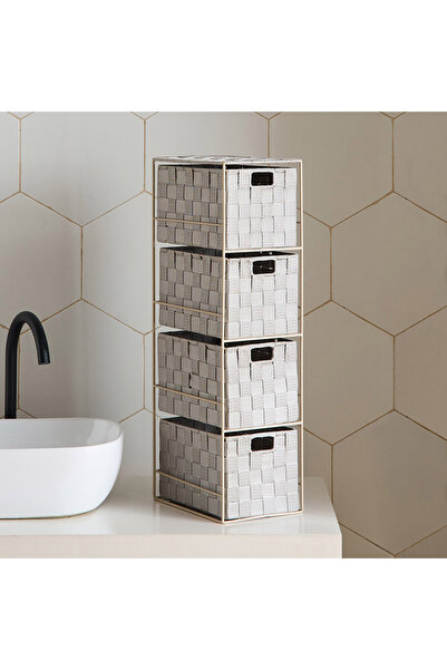 Home Box Strap 4-Tier Drawer Storage Cabinet - 25x18x65 cm