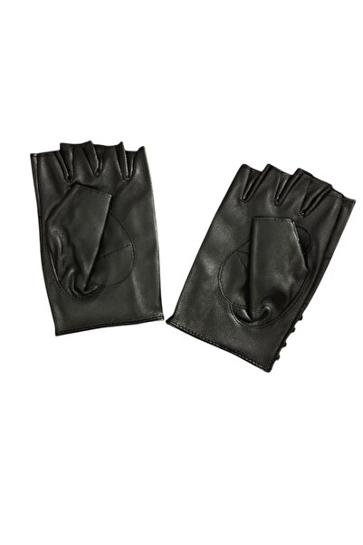 Hayalet Studded Fingerless Women's Leather Gloves