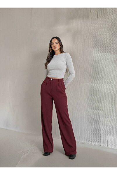 MIZUKI Women's Pleated Fabric Atlas Palazzo Pants