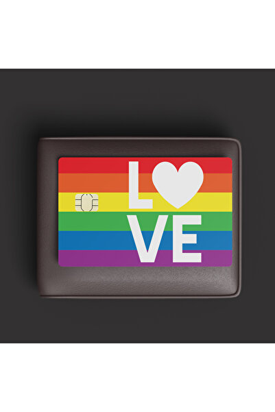 ACME LABS Credit Card Sticker Skin - Pride Love Rainbow Card Skin- Small Chip