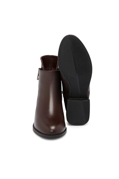 Tergan Kahve Hakiki Deri Kadın Klasik Bot - K24K1BT67519-A24