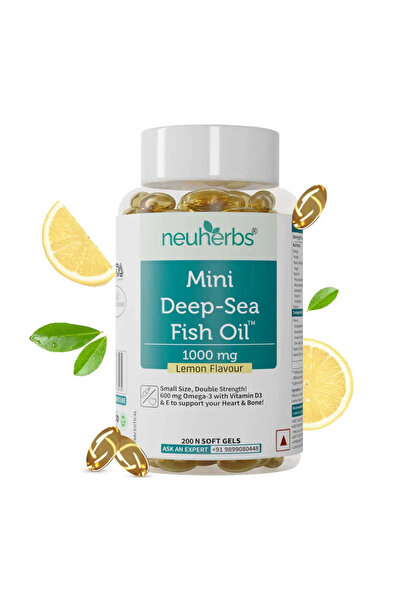Neuherbs كبسولة زيت السمك أوميغا 3 صغيرة من أعماق البحار بتركيز 1000 ملغ - 12...