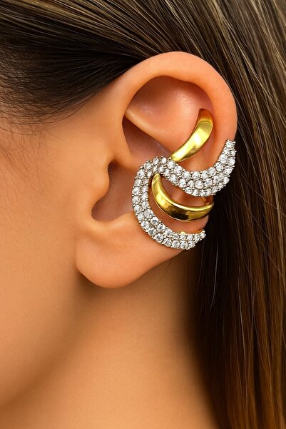 TAKIŞTIR Altın Ve Gümüş Renk Kulak Aksesuarı (Tek)