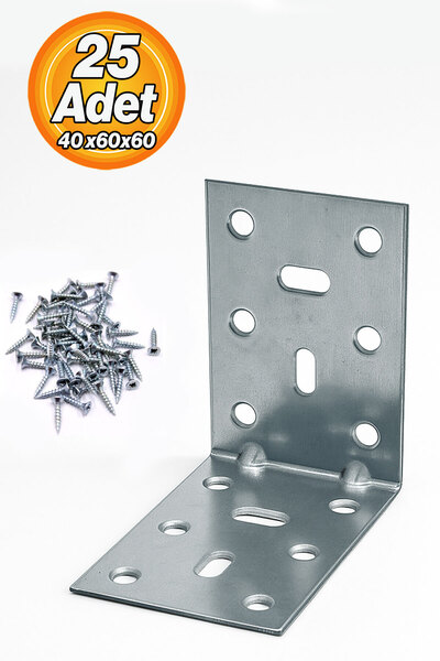 Badem10 Mobilya (25 ADET) Eşya Dolap Duvara Sabitleme Köşebent Bağlantı Apara...