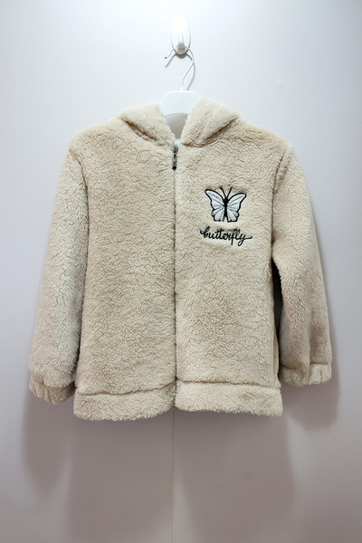 ÖZNUR “Kız Çocuk kapşonlu pelüş hırka