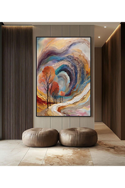 Z Concept Yağlı Boya Dokulu Ağaç Tablo