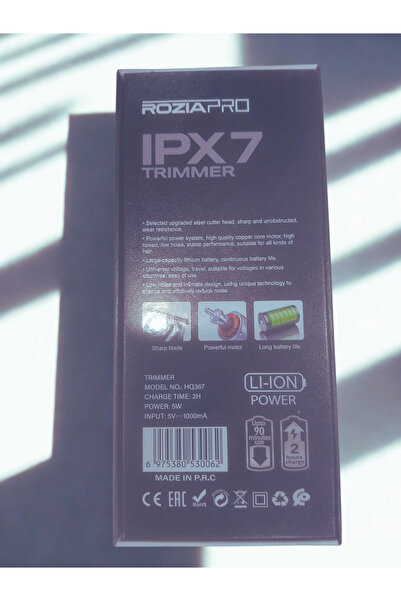 ROZIA PRO IPX7 Waterproof Professional Shaver for Beard and Head Hair Removal – Powerful Battery and Fast Charging