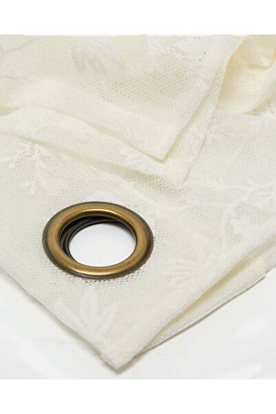 REDTAG Beige Floral Patterned Sheer Curtain