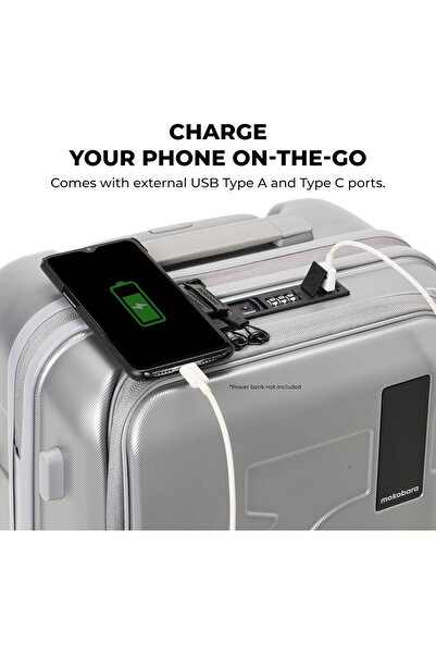 MOKOBARA Em Cabin Pro Carry-On Luggage 56 x 35.6 x 25 cm (Seize The Grey)