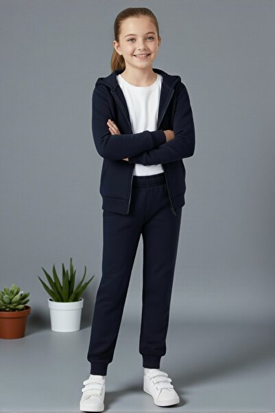 han elegant 2-Piece Girls' Top and Bottom Tracksuit Set