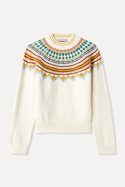 Mudo Jacquard Stand-Up Collar Sweater