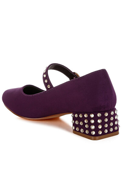 london Rag Women Studded Mary Jane Pumps in Purple