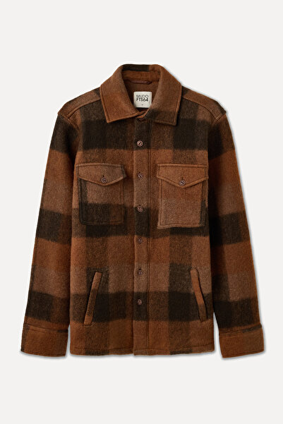 Mudo Comfort Fit Plaid Wool Blend Shirt Jacket