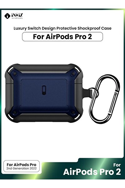 ineix حافظة حماية مقاومة للصدمات بتصميم مفتاح فاخر لسماعات Apple AirPod Pro 2-2022